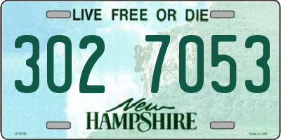 NH license plate 3027053