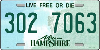 NH license plate 3027063