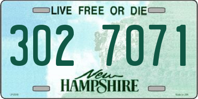 NH license plate 3027071