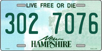 NH license plate 3027076