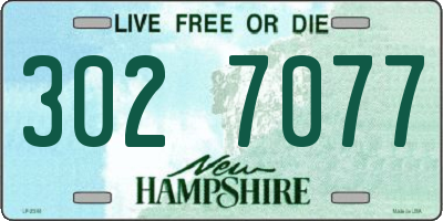 NH license plate 3027077