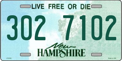 NH license plate 3027102