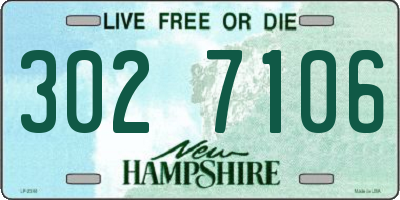 NH license plate 3027106