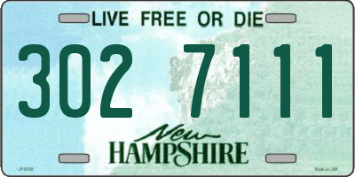 NH license plate 3027111