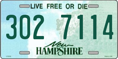 NH license plate 3027114