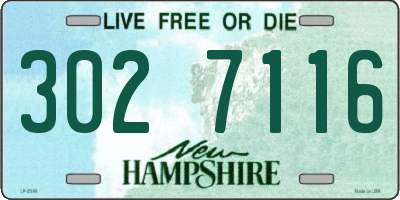 NH license plate 3027116