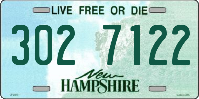 NH license plate 3027122