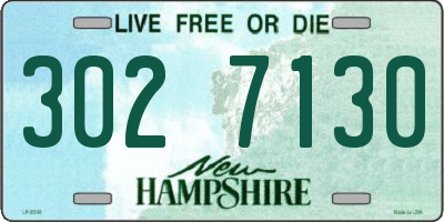 NH license plate 3027130