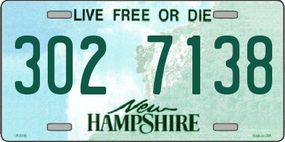NH license plate 3027138