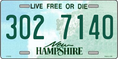 NH license plate 3027140