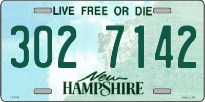 NH license plate 3027142