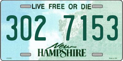 NH license plate 3027153