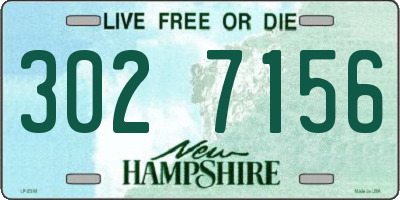 NH license plate 3027156