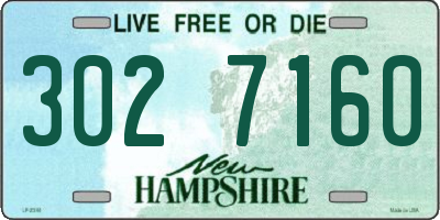 NH license plate 3027160