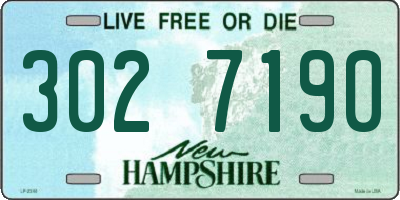 NH license plate 3027190