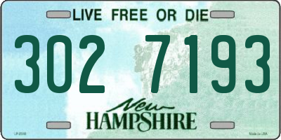 NH license plate 3027193