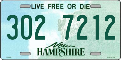 NH license plate 3027212