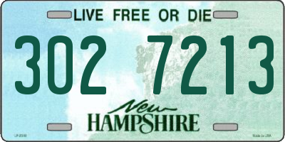 NH license plate 3027213