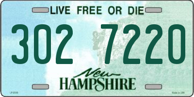 NH license plate 3027220