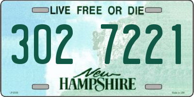 NH license plate 3027221