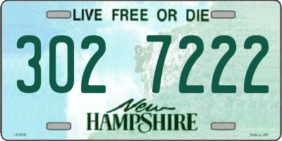 NH license plate 3027222