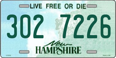 NH license plate 3027226
