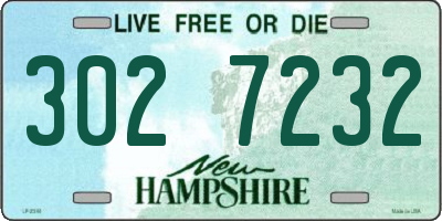 NH license plate 3027232