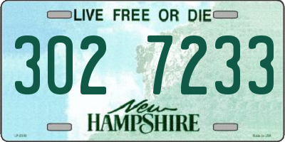 NH license plate 3027233