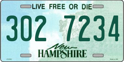 NH license plate 3027234