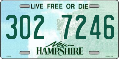 NH license plate 3027246