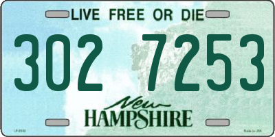 NH license plate 3027253