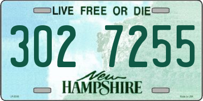 NH license plate 3027255