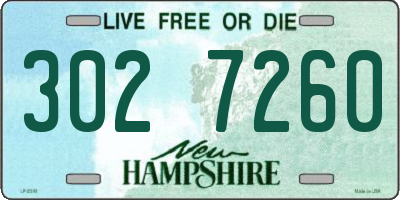 NH license plate 3027260