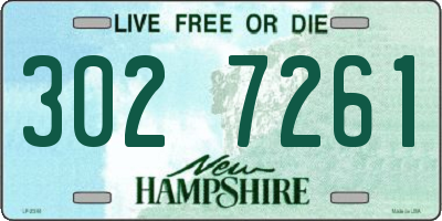 NH license plate 3027261