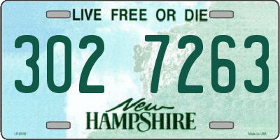NH license plate 3027263