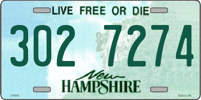 NH license plate 3027274