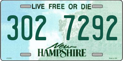 NH license plate 3027292