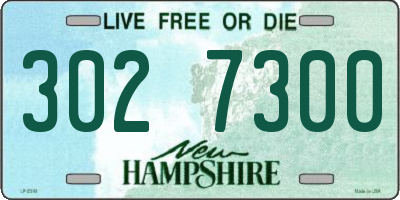 NH license plate 3027300