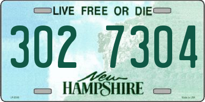 NH license plate 3027304
