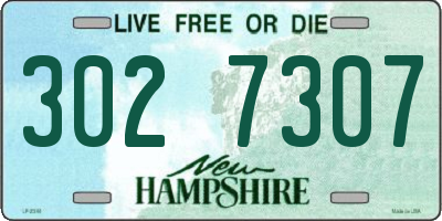 NH license plate 3027307