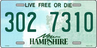 NH license plate 3027310