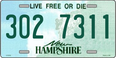 NH license plate 3027311