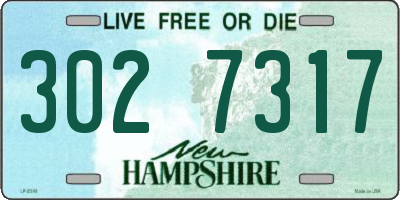 NH license plate 3027317