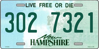 NH license plate 3027321