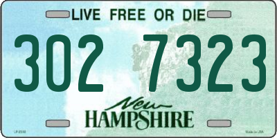 NH license plate 3027323