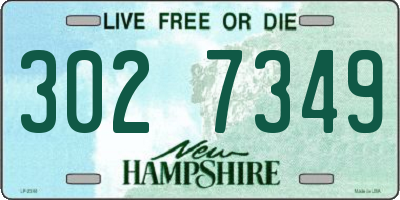 NH license plate 3027349