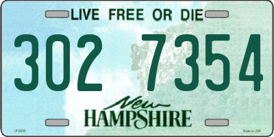 NH license plate 3027354
