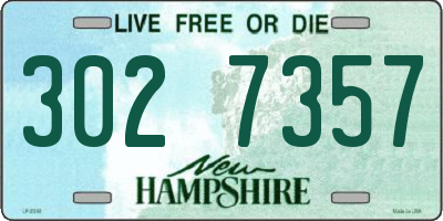 NH license plate 3027357