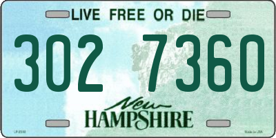 NH license plate 3027360