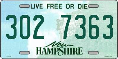 NH license plate 3027363